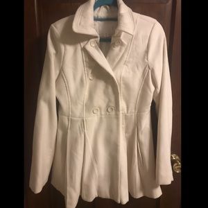 Xhilaration Women’s White Peacoat